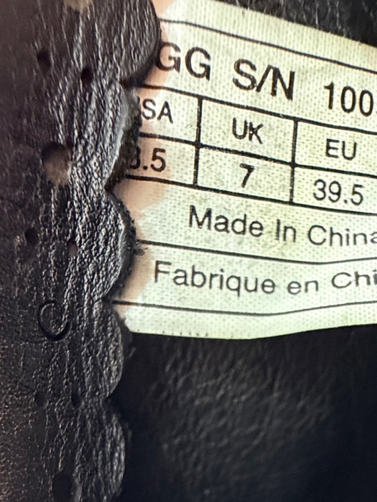 UGG Australia Black Leather Lace Back Mid Calf Boots Womens 8.5 Cozy Warm - Picture 13 of 15